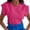 Hot Pink, variant on yunLCZ Classic-Fit Long-Sleeve Dress Women Sleeveless Summer Tops Folds O Neck Slim Fit Work Athletic Shirts Casual Blouse