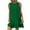 Green, variant on Women's Denim Dress ound Neck Sleeveless Button Back Ruffle Short Ruffle Edge Jean Dresses Summer Tank Dress M
