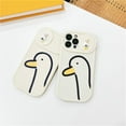 thumbnail image 4 of 3D Cartoon Duck Slide Camera Protector Soft Phone Case Compatible with iPhone Case (White,iPhone 12 Pro), 4 of 5