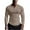 Khaki, variant on Jalioing Men's Long Sleeve Athletic Shirt Ribbed Stretchy V Neck Workout T Shirt Casual Solid Muscle Tee
