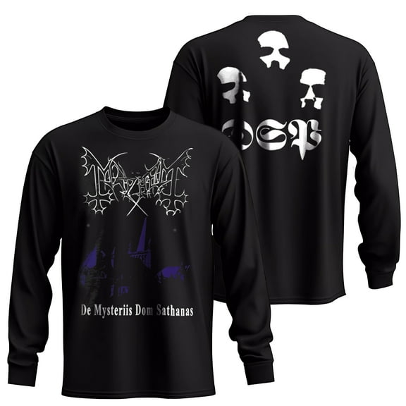 Mayhem Men's De Mysteriis Dom Sathanas Long Sleeve T-Shirt Black 2X-Large | Officially Licensed Merchandise