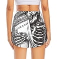 thumbnail image 2 of Lsque Skeleton Book Lover Printed Women's Running Shorts with Liner Pockets,Elastic Quick Dry Workout Athletic Gym Yoga Shorts,Womens High Waist Shorts-X-Large, 2 of 9