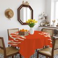 thumbnail image 3 of Coral Orange Table Cloth Waterproof Tablecloths, Coastal White Ocean Marine Nautical Beach Tablecloth Dining Table Cover for Kitchen Party Tabletop Outdoor, Square Tablecloth 60x60 Inch, 3 of 9