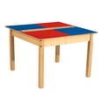 thumbnail image 3 of Time-2-Play  Square Play Table with Trough & 22 in. Legs & Duplo Compatible Grid, Red & Blue, 3 of 6
