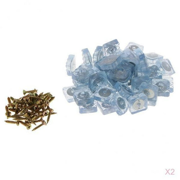 2x Rubber Feet Bumpers Pads 50 Pieces Screw Style Transparent Bumper for Noise