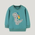 thumbnail image 2 of Curuila Toddler Boy Sweatshirts Crew Neck Long Sleeve Dinosaur Pullover Graphic Top Sweater Shirts Autumn Light Blue Size 1-2 Years, 2 of 6