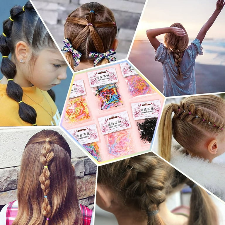 One Box Colorful Elastic Hair Bands Disposable Scrunchie Rubber