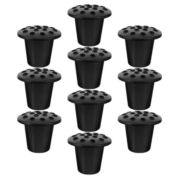 ORDDIART 10Pcs Mausoleum Vase Plastic Flower Container for Tombstone Memorial 5.1x5.1x3.9in