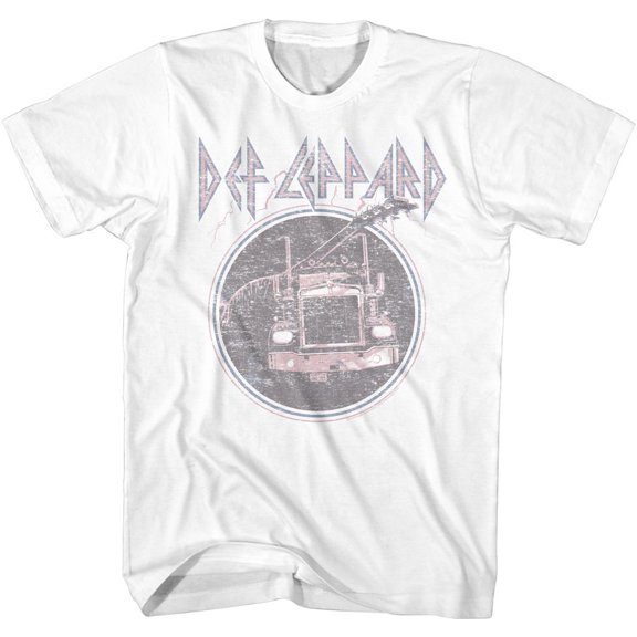 Def Leppard Pink Truck Blue White Adult T-Shirt