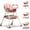 Pink, variant on JieC Portable Baby High Chair for Infants & Toddlers with 5 Point Harness,Foldable Dining Feeding Chair with Double Dining Plate & Toy Rack,Pink