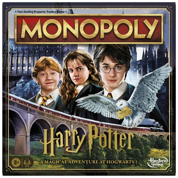 Monopoly Harry Potter Edition Board Game, Family Games for 2 to 6 Players, Ages 8+