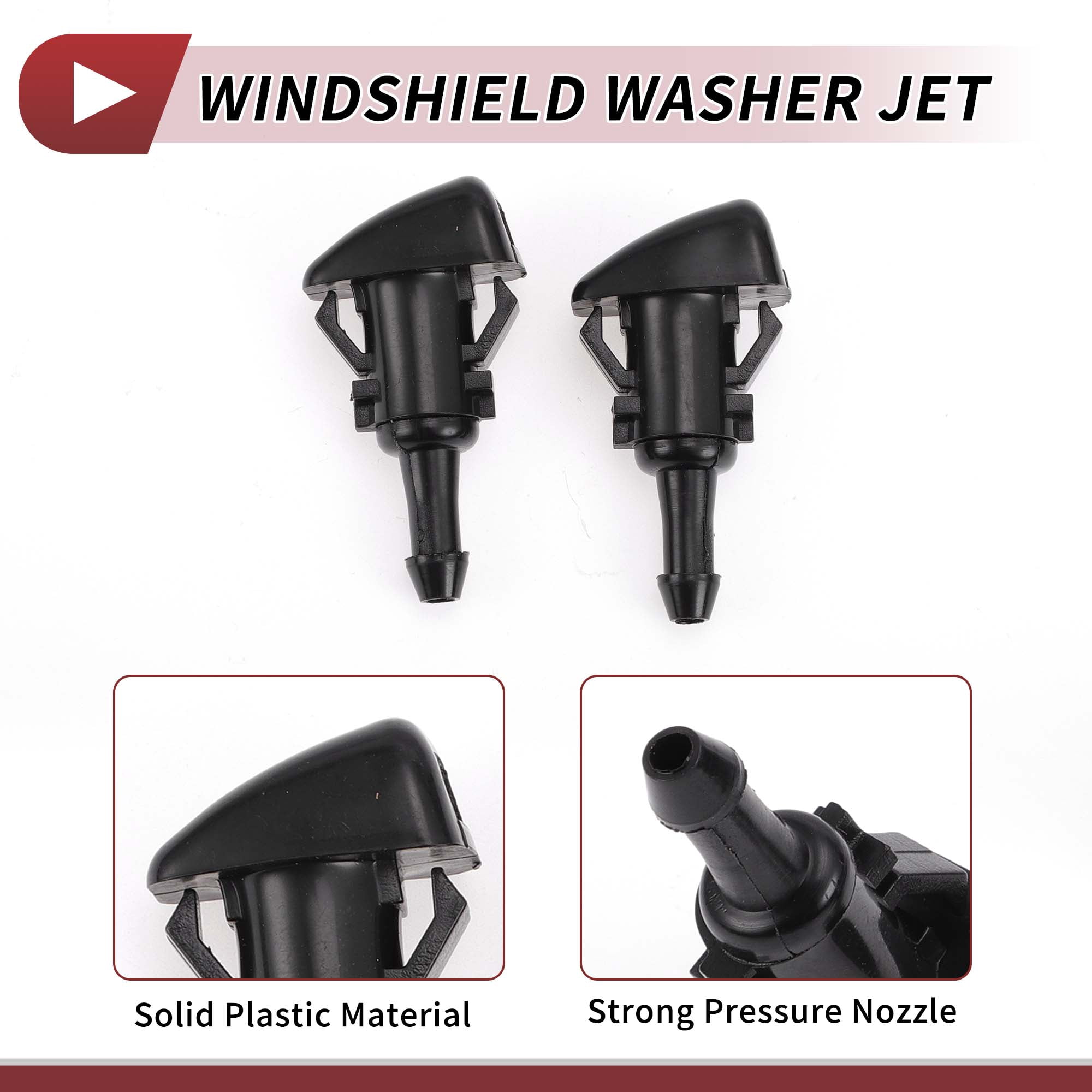 Unique Bargains 2pcs Windshield Washer Nozzle for Chevrolet Silverado 1500 Suburban