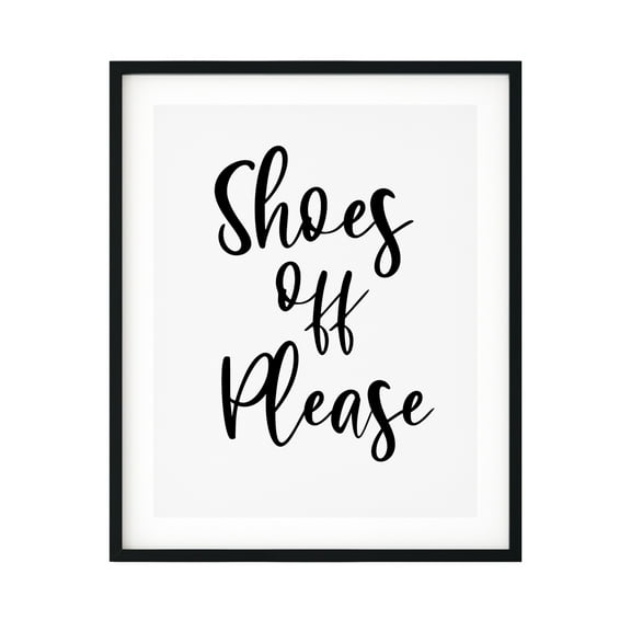 Designs ByLITA Shoes Off Please 11 x 14 UNFRAMED Print Business & Events Decor Wall Art