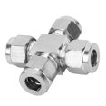 thumbnail image 1 of Accesorios para tubos, conector de tubo de 4 vías de acero inoxidable, conector de tubo de mayor durabilidad, 1 of 8