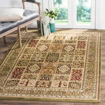 SAFAVIEH Lyndhurst Josephine Traditional Bordered Area Rug, Multi/Green, 9' x 12'