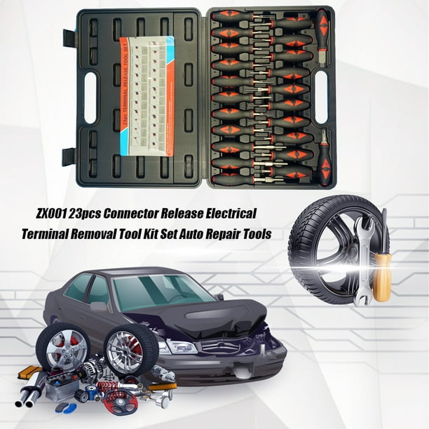 Amdohai ZX001 23 pièces Kit d'outils de retrait de borne électrique de  libération de connecteur ensemble d'outils de réparation automatique 