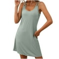 thumbnail image 1 of Taqqpue Vêtements de Vacances à la Plage pour Femmes 2025 Robe Décontractée Sans Manches Simple T-Shirt Robe Ample Noire Col Rond Robe d'Été Courte Robe de Fête Robe d'Invitée de Mariage, 1 of 7