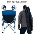 thumbnail image 5 of UMINEUX Portable Camping Chair, Folding Quad Outdoor, Large Heavy Duty Support 330 lbs, Blue, 5 of 7