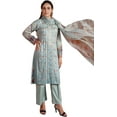 thumbnail image 1 of IshDeena Linen Ready to Wear Pakistani Dresses for Women Shalwar, Kameez with Dupatta - 3 Piece Set Printed/Embroidered, 1 of 6