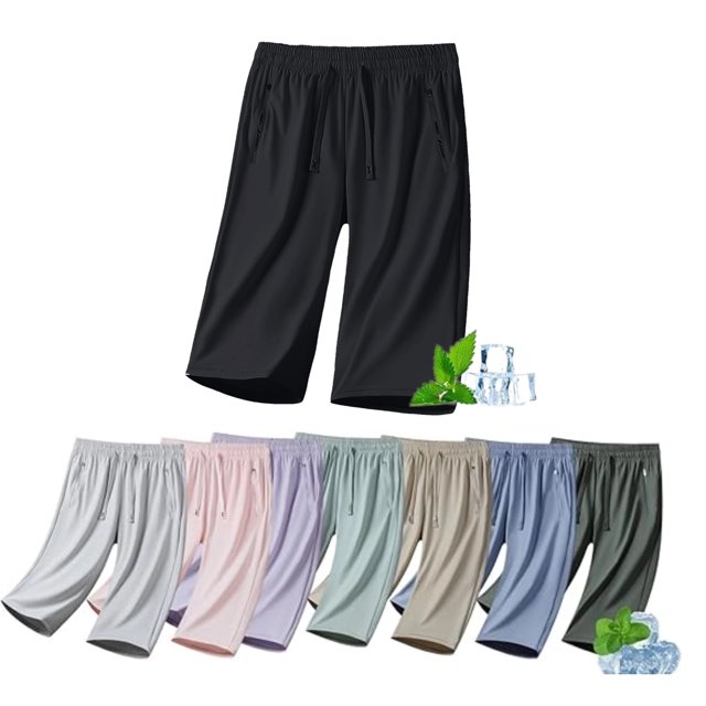 Icedactive-Women's Ice Silk Quick Drying Stretch Shorts, Breathable Casual Drawstring Iced Active Beeswan Shorts Complexion M
