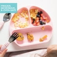 thumbnail image 3 of Bumkins Baby Silicone Grip Dish: Pink, 3 of 6
