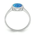 thumbnail image 2 of 925 Sterling Silver Round Synthetic Opal Ring Gemstone, 2 of 7