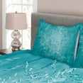 thumbnail image 3 of Ambesonne Blue Quilted Bedspread Set 3 Pcs, Countryside Rural, Queen Size, Blue, 3 of 4
