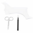 thumbnail image 2 of Beard Shaping Tool Set, Transparent Scissors Comb Pen Beard Styling Tools Fine Accurate  for Daily Use for Men, 2 of 7