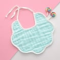 thumbnail image 7 of Muslin Bibs Unisex Baby Girls Cotton Drool Bibs Absorbent Newborn Soft Burp Cloths Saliva Towel, Mint Green, 7 of 7