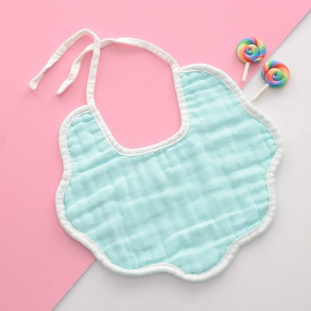 

QISIWOLE Newborn Toddler Baby Fashion Cute Solid Color Cotton Gauze Frenulum Bib Saliva Towel Sales