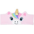 thumbnail image 2 of CozyPhones Kids Headphones Volume Limited with Ultra-Thin Speakers & Super Soft Fleece Headband - Perfect Toddlers & Children's Earphones for Home, School & Travel - Pink Rainbow Unicorn, 2 of 9