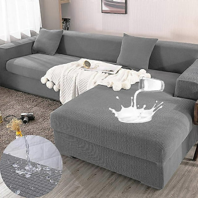 Waterproof Sofa Cover Non-slip High Stretch 1 Piece Water Repellent Couch Slipcover With Elastic Straps, Washable Sofa Protector Four Seasons Universa