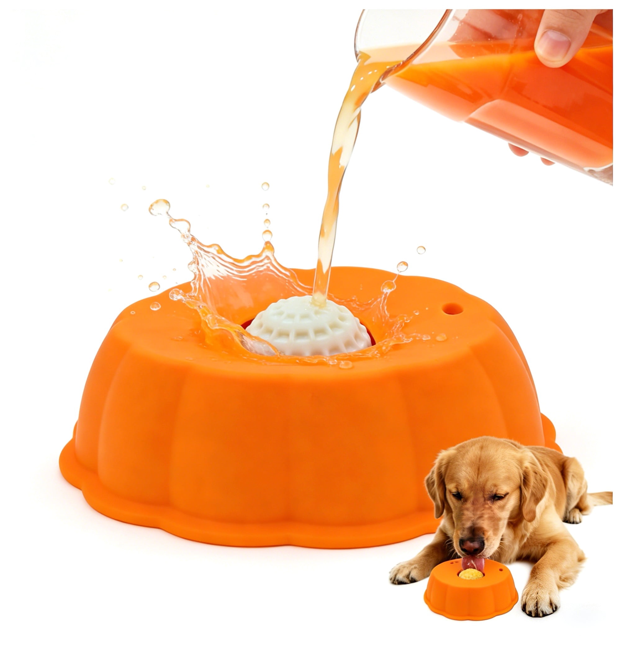 Dog Slow Feeder, Wet Food Liquid Treat Bowl, Anti-Slip Stable Bone Broth Dog Lick Bowl for All Breeds