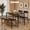 Black, variant on Asofer 4 Piece Dining Table Set for 4 with 2 Chairs & Bench, Kitchen Table with Storage Rack, Space Saving Dining Set for Small Space, Apartment, Retro Industrial Style