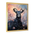 thumbnail image 2 of Designart "Twilight Trek of Buck Goat III" Animals Framed Wall Art - Traditional Black Goat Hallway Framed Wall Art Decor, 2 of 6