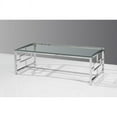 thumbnail image 2 of Best Master Furniture Best Master Stainless Steel and Glass Coffee Table in Silver Base/Clear, 2 of 2