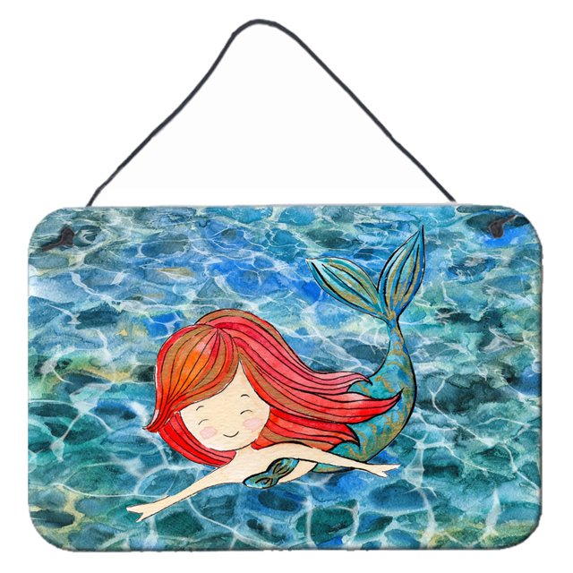 "Treasures Mermaid Swimming Metal Print, 8"" x 12"", Multicolor" Caroline's Treasures BB8518DS812
