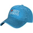thumbnail image 2 of I Love Hot Cowboy Hat Funny Western Rodeo Hat Trucker Hats Baseball Cap Adjustable Sports Unisex Caps, 2 of 8