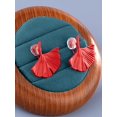 thumbnail image 2 of 1pair Fashionable Red Maple Leaf Shaped Clip-On Earrings, Suitable For Girls Without Ear Piercings, 2 of 5