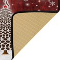 thumbnail image 5 of Christmas Coffee Tree Kitchen Rug, Snowflakes Dark Red Door Mat Bath Rug Home Decor Floor Mat Non-Slip Carpet for Kitchen Living Bedroom 39 x 20 Inch, 5 of 6