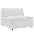 thumbnail image 2 of Modway Mingle Vegan Leather Armless Chair in White, 2 of 8