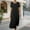 Black, variant on LNWUY Cotton Linen Dress for Women Crew Neck Short Sleeve Flowy Casual Solid Color Summer Loose Fit Maxi Dresses Brown XL