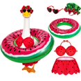 thumbnail image 1 of Conjunto de Vestuario para Ganso de Porche GANSHAYA Bikini Hawaiano de Verano 23 pulgadas, 1 of 9