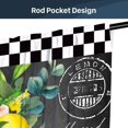 thumbnail image 5 of Lemon Fruit Kitchen Window Curtains 2 Panels 27.5W x 39H Rod Pocket Vintage Farmhouse Rustic Black White Buffalo Plaid Small Short Door Decor Bathroom Drapery Treatment, 5 of 6
