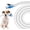 White, variant on PETGLE Cord Protectors from Pets No Chew, 10ft - 1/2 inch Ultra Durable Cord Covers for Pets, Bite-Resistant Cable and Wire Protector for Cats, Dogs, Rabbits - Black