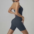 thumbnail image 3 of Fancifize One Piece Jumpsuit for Women Workout Capri Catsuit Yoga Halter Backless Sleeveless Rompers, 3 of 6