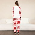 thumbnail image 6 of Odeerbi Matching Family Christmas Pajamas Sets Stripe Sleepwear Womens Fashion Cute Xmas Snowman Stripe Print Top Pants Suit Parent-Child Family Wear Loungewear Sleepwear Jammies for Mom, 6 of 6