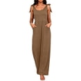 thumbnail image 2 of 2026 Wide Leg Jumpsuits for Women, Comfortable Overalls Wide Leg Cargo Pant Romper Fashion Summer Work Vacation Playsuits Khaki XL, 2 of 6