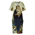 thumbnail image 4 of William-Adolphe Bouguereau La Virgen con Ángeles Vestido sencillo con bolsos vestido de noche mujer elegante vestido de novia invitación, 4 of 7