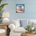 thumbnail image 3 of Stupell Industries Mid-Century Colorful Sunny Beach Tower Black Framed Giclee Art, 12 x 12, by Creative Studio, 3 of 8